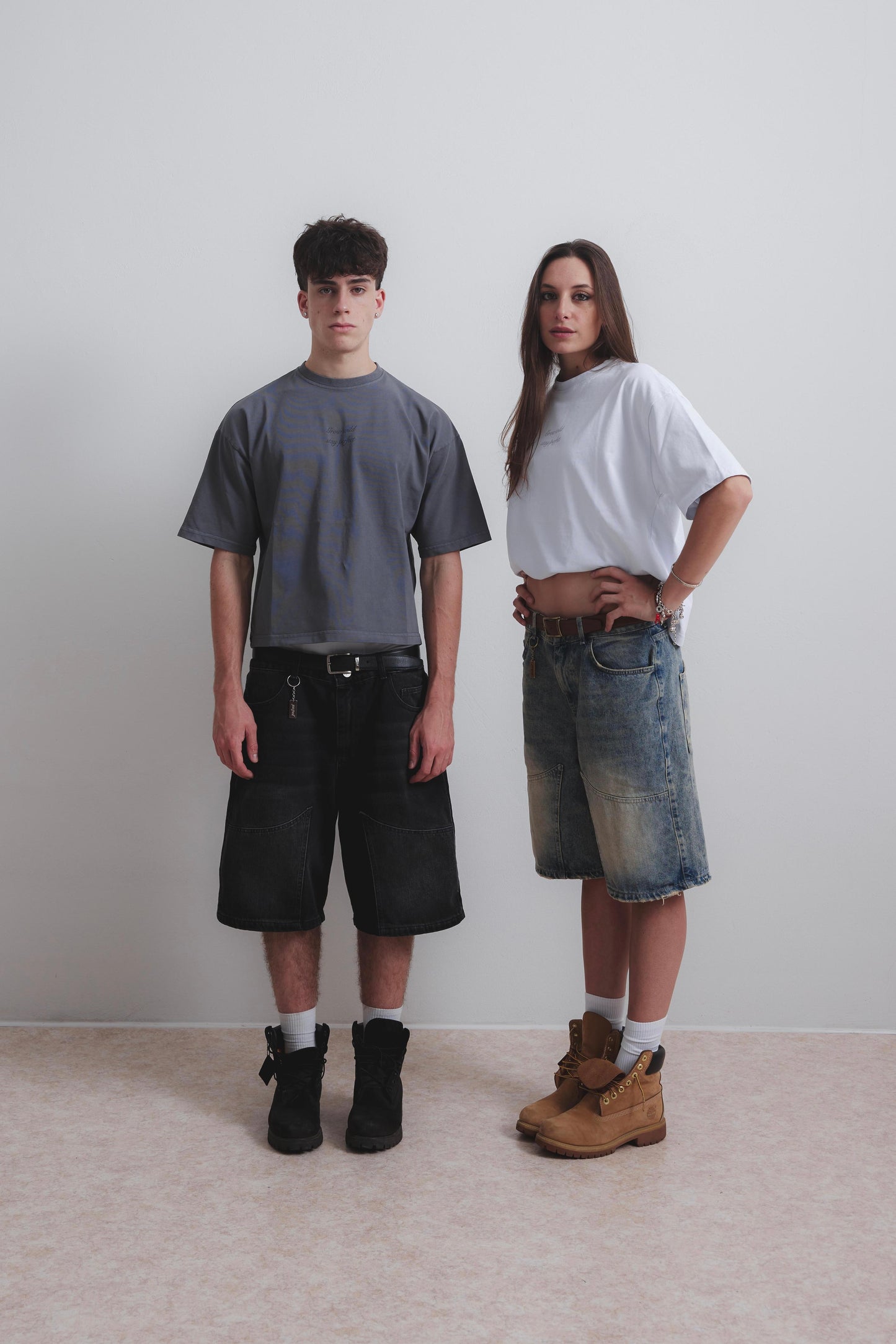 SANDY BLUE DOUBLE KNEE JORTS