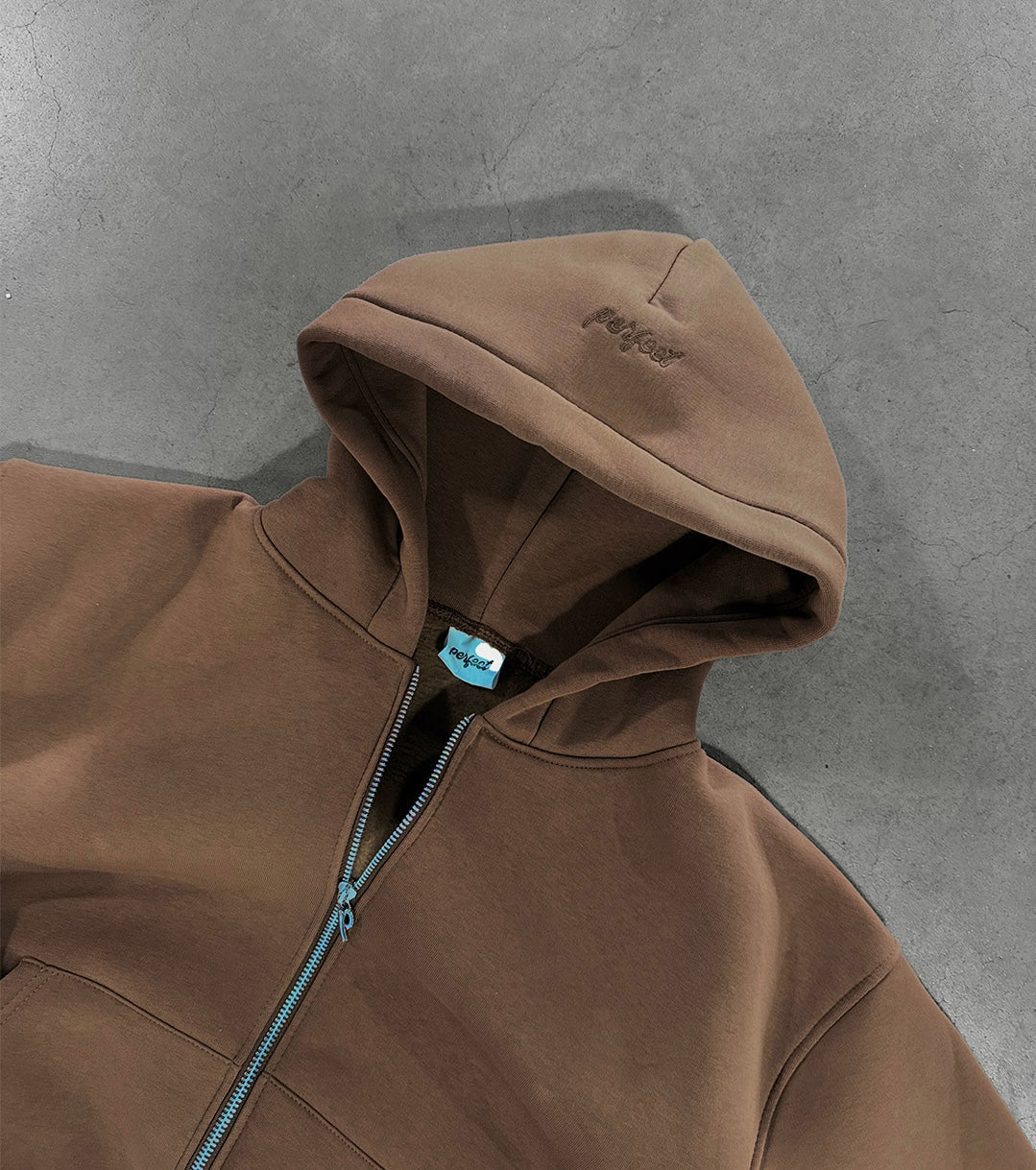 TOBACCO BROWN ZIP HOODIE