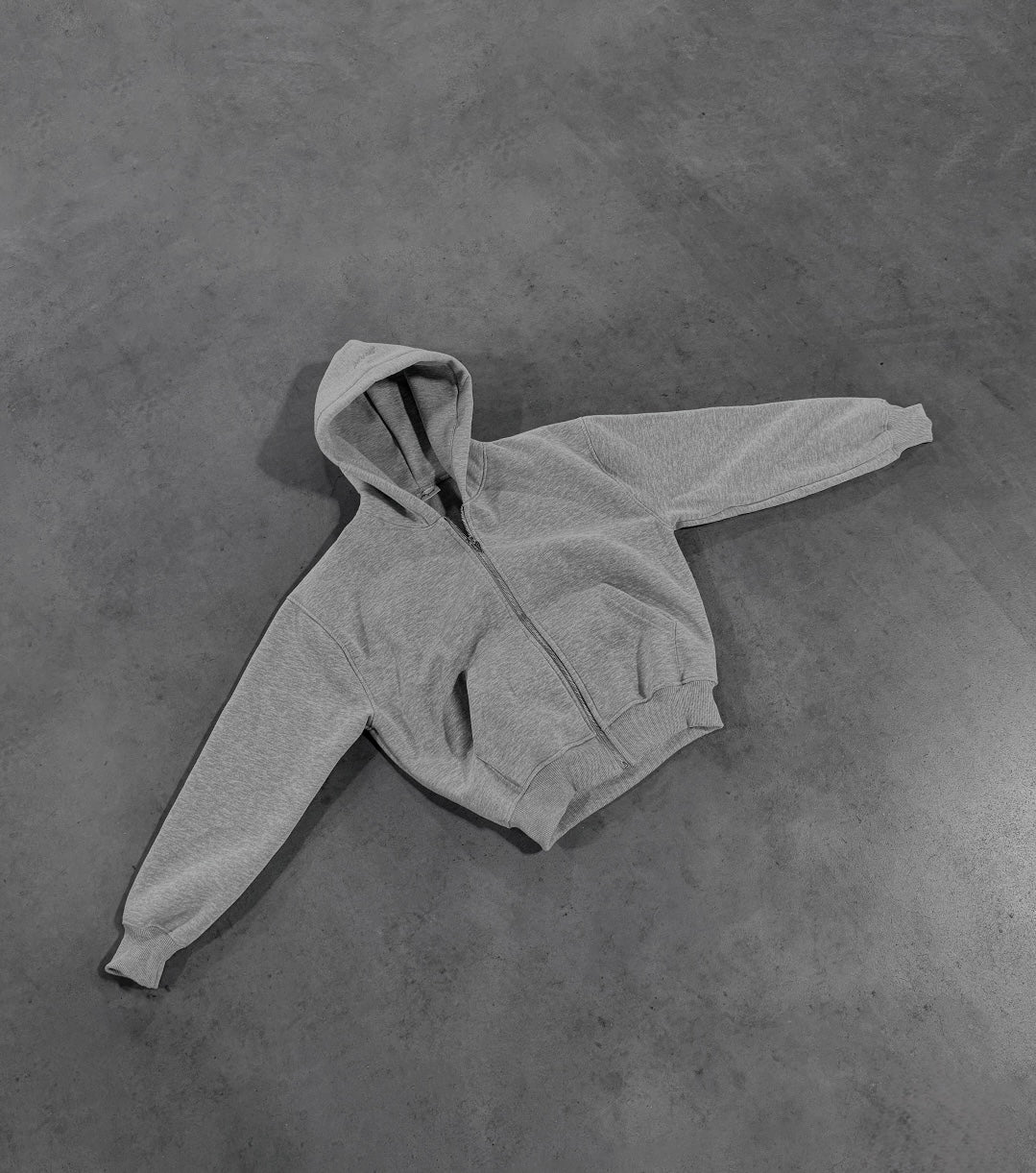GREY ZIP HOODIE
