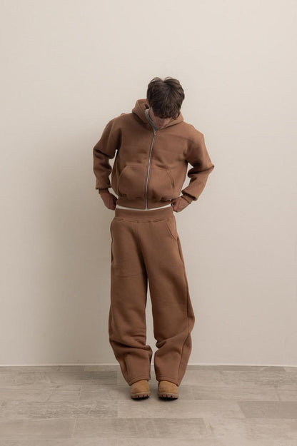 TOBACCO BROWN ZIP HOODIE