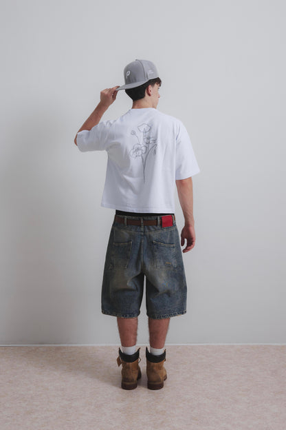 SANDY BLUE DOUBLE KNEE JORTS