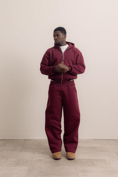 BORDEAUX ZIP HOODIE