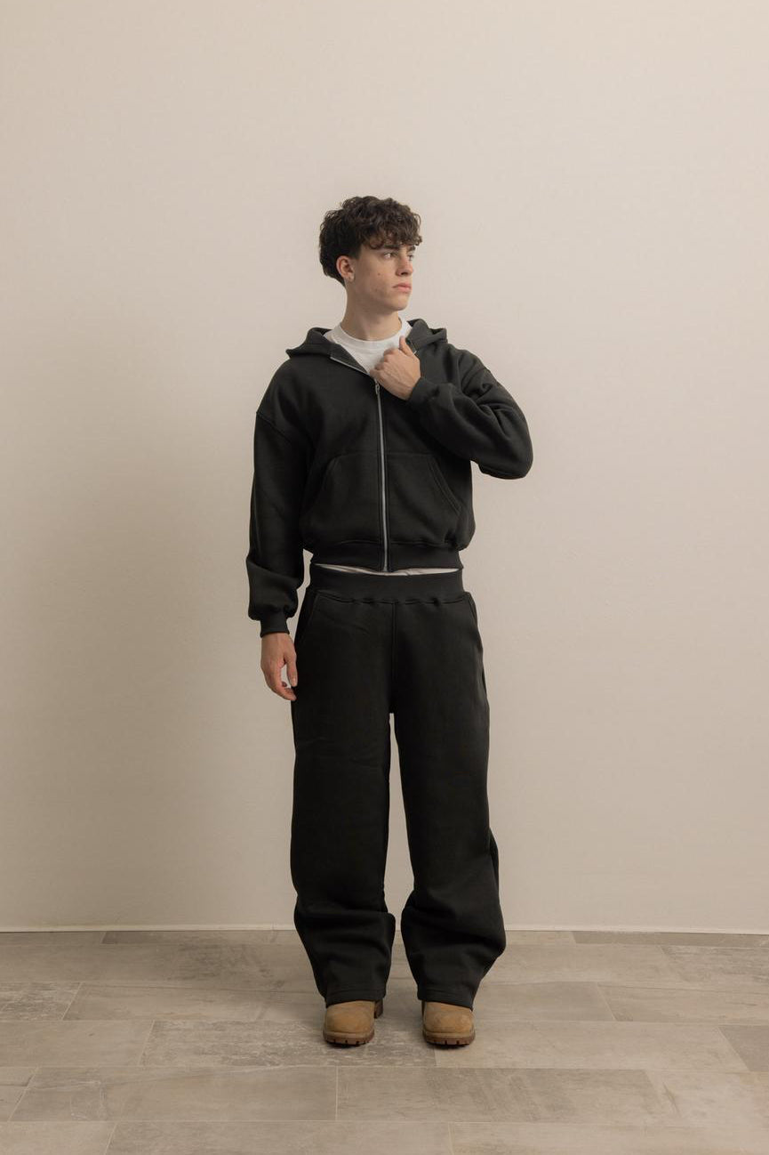 MILITARY GREEN ZIP HOODIE