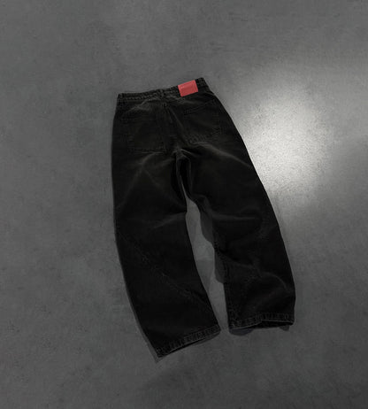CARBON BLACK LINES DENIM JEANS