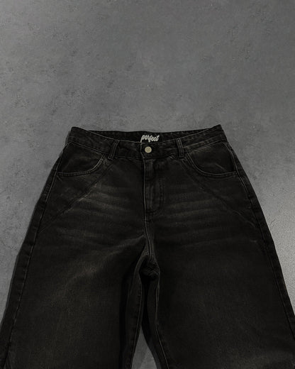 CARBON BLACK LINES DENIM JEANS
