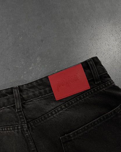 CARBON BLACK LINES DENIM JEANS