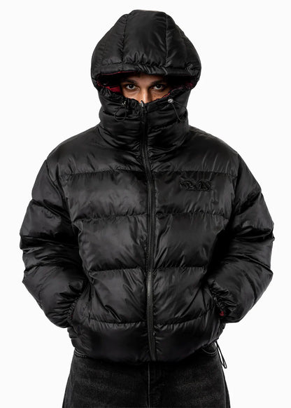 DOUBLE-SIDED PUFFER BLACK/RED