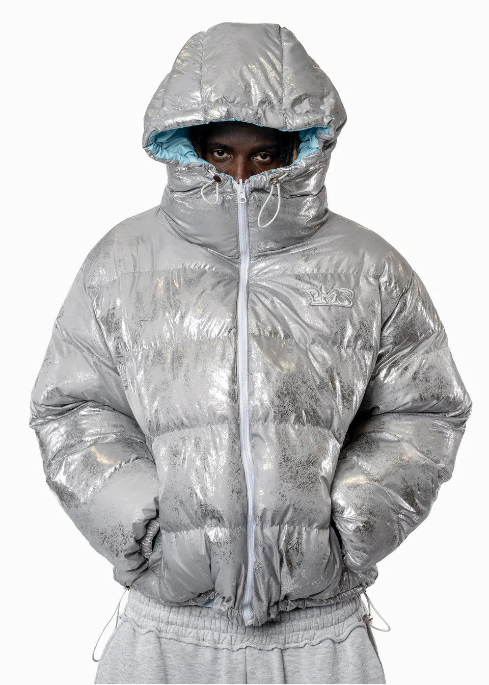 DOUBLE-SIDED PUFFER GREY/BLUE